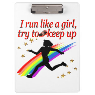RED CHAMPION GIRL TRACK AND FIELD DESIGN CLIPBOARD