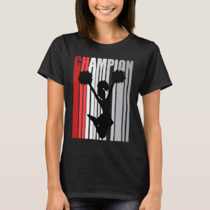 Red Champion Of Cheerleading Birthday Competition T-Shirt