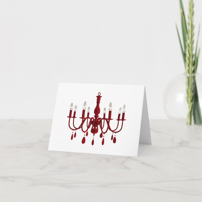 Red Chandelier ~ Cards / Invitations (Front)