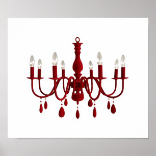 Red Chandelier ~ Poster / Print