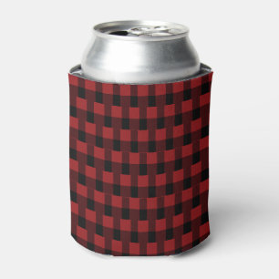 Red Check Can Cooler