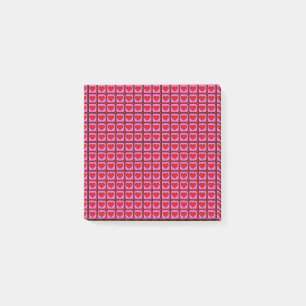 Red Check Heart Pattern Retro Chic Office Supplies Post-it Notes