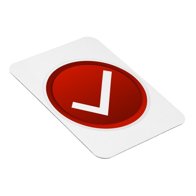 Red Check Mark Symbol Magnet (Right Side)