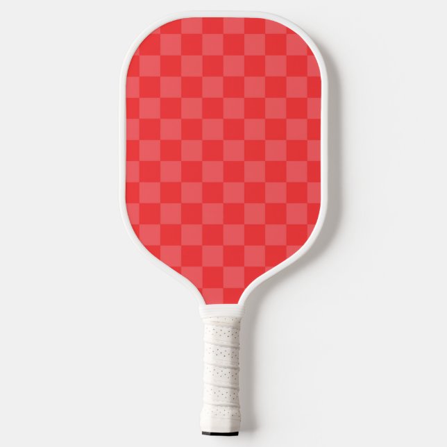 Red Check Pickleball Paddle (Back)