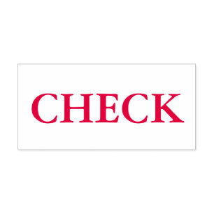Red Check Self-inking Stamp