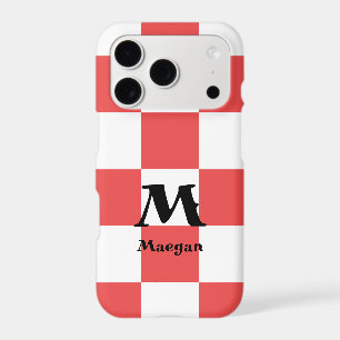 Red Checkered Pattern Background