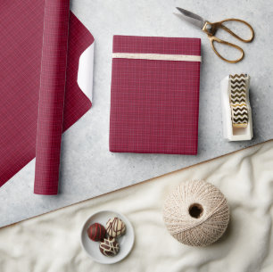 Red Checkered Tartan Wrapping Paper