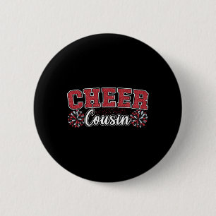 Red Cheer Cousin My Favourite Cheerleader Calls Me 6 Cm Round Badge