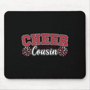 Red Cheer Cousin My Favourite Cheerleader Calls Me Mouse Pad