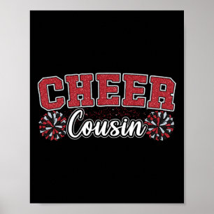 Red Cheer Cousin My Favourite Cheerleader Calls Me Poster