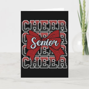Red Cheer Senior 2025 Cl Cheerleading Girl Graduat Card