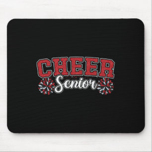 Red Cheer Senior 2025 Cl Graduation Day Cheerleadi Mouse Pad