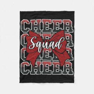 Red Cheer Squad Funny Sport Cheerleader Cheerleadi Fleece Blanket
