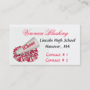 Red Cheerleader Business / Calling Card