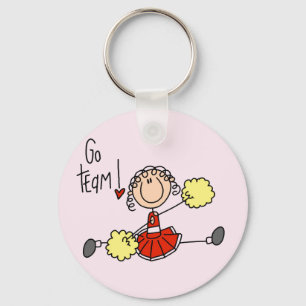 Red Cheerleader T-shirts and Gifts Key Ring