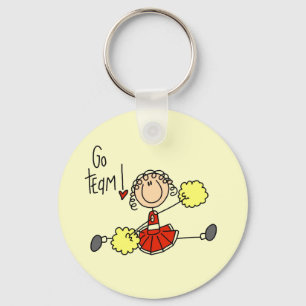 Red Cheerleader T-shirts and Gifts Key Ring
