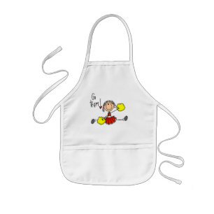 Red Cheerleader T-shirts and Gifts Kids Apron