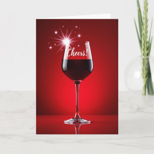 Red Cheers Celebration Card
