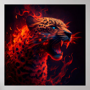 Red cheetah poster