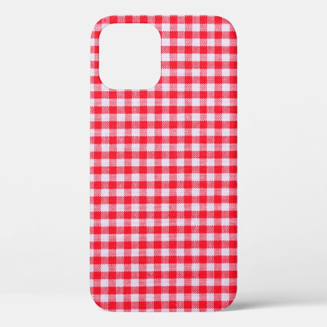 Red chequered fabric closeup , tablecloth texture Case-Mate iPhone case (Back)