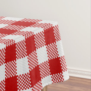 Red Chequered Gingham Tablecloth