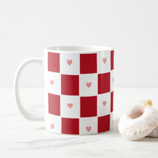 Red Chequered Love Mug