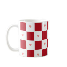 Red Chequered Love Mug