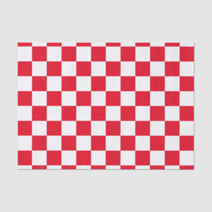 Red Chequered Tissue Paper