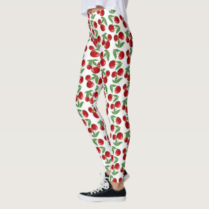 Red Cherries All Over Pattern Leggings