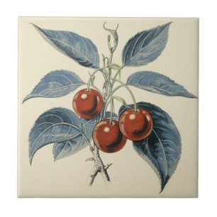 Red Cherries Ceramic Tile
