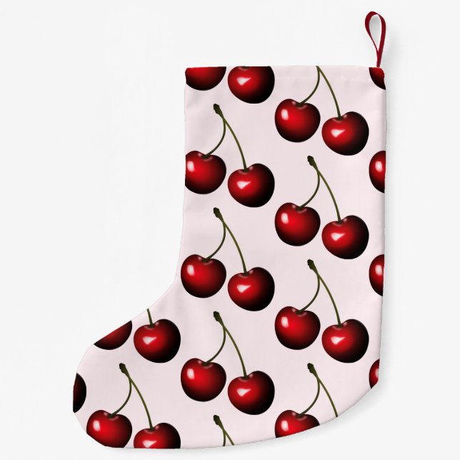 Red Cherries Christmas Stocking (Back)