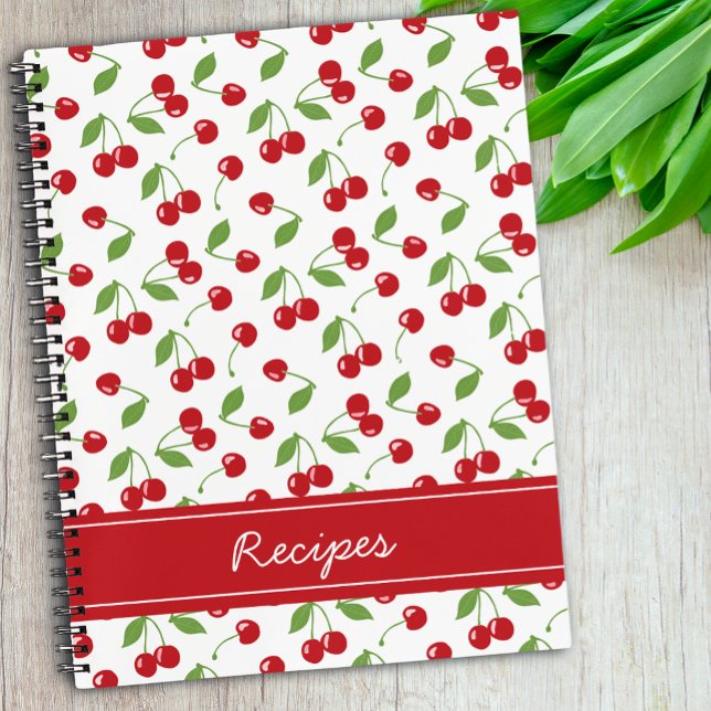 Red Cherries Coquette Retro Recipe Notebook (Creator Uploaded)