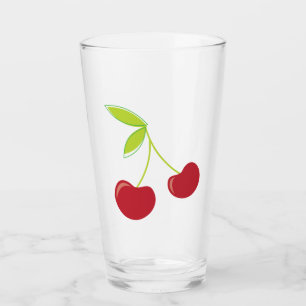 Red Cherries Glass