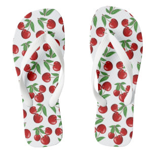 Red Cherries Graphic All Over Pattern Thongs