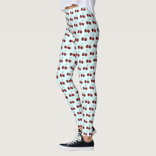Red Cherries Leggings - Choose Colour