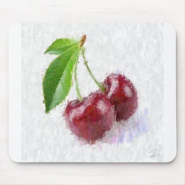 Red Cherries Mouse Pad (Front)