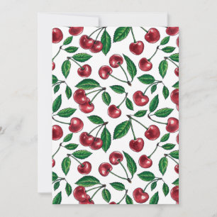 Red cherries on white