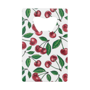 Red cherries on white
