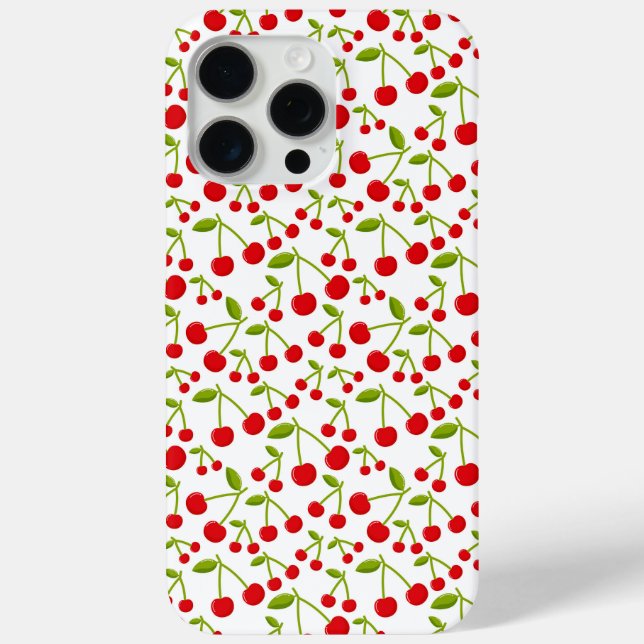 Red Cherries Pattern Cherry Case-Mate iPhone Case (Back)