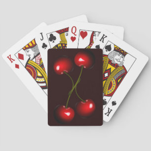 Red Cherries Playing Cards Sweet Cherry Game