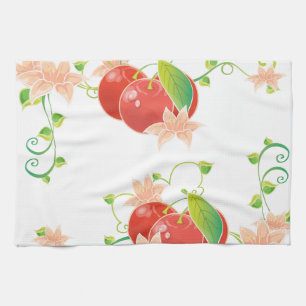 Red Cherries Tea Towel