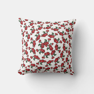 Red Cherries & White (Any Colour) Cute Fruit Cushion