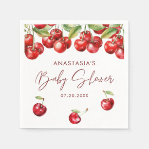 Red Cherry Baby Shower  Napkin