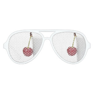 Red Cherry Berry Aviator Sunglasses