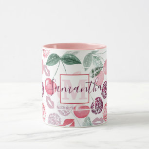 Red cherry berry fruit stylish mug
