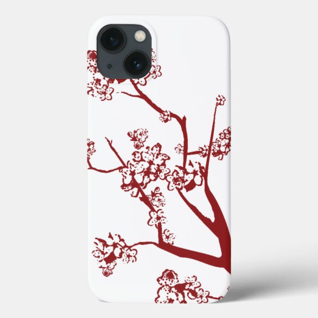 Red Cherry Blossom iPad Case (Back)