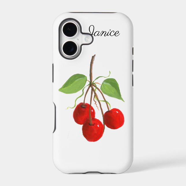 Red Cherry Bunch  iPhone X Case (Back)