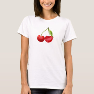 Red cherry cherries watercolor T-Shirt