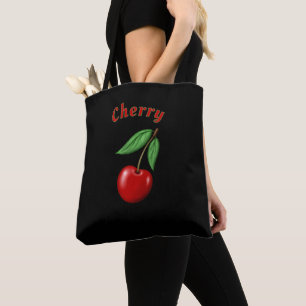 Red Cherry Design Personalised Tote Bag