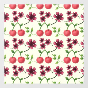 Red Cherry Floral Pattern